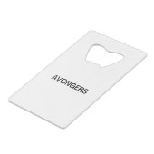 Avongers Geldbeutel Flaschenöffner (Vorderseite Schrägansicht)