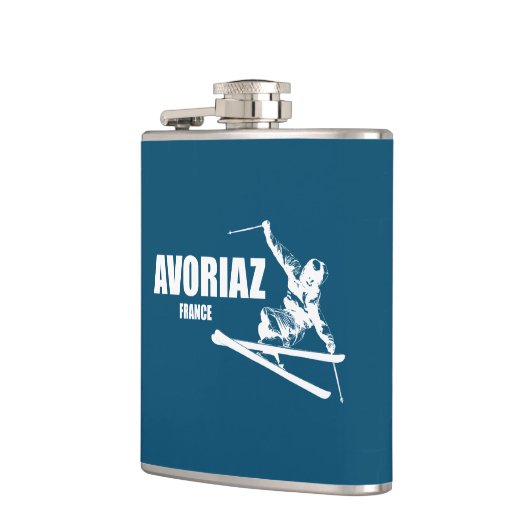 Avoriaz France Skier Flachmann (Links)