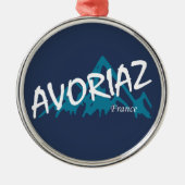 Avoriaz Frankreich Ornament Aus Metall (Vorne)