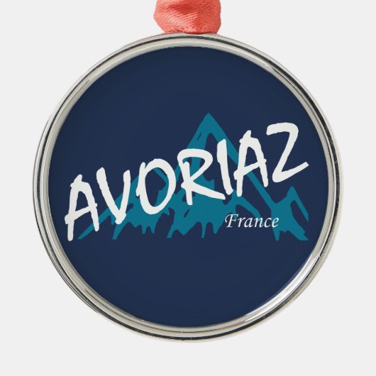 Avoriaz Frankreich Ornament Aus Metall (Vorne)