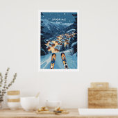 Avoriaz Poster - Winter Chalets Print French Ski (Küche)