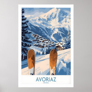 Avoriaz Ski Poster Frankreich Druck 1