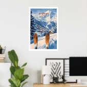 Avoriaz Ski Resort Print French Alps Winter Wall Poster (Heimbüro)