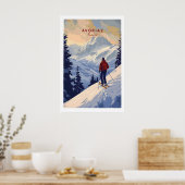 Avoriaz Skiing Print French Alps Winter 1 Poster (Küche)