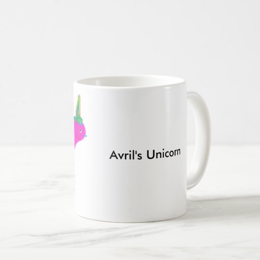 Avrils Unicorn-Tasse Kaffeetasse (VorderseiteRechts)