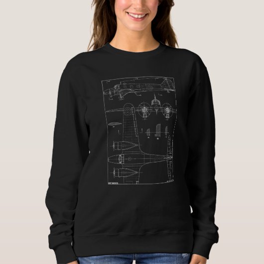 Avro Anson / British Canadian Ww2 Trainer Flugzeug Sweatshirt (Vorderseite)