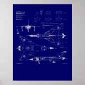 Avro Arrow Blueprint Poster (Vorne)