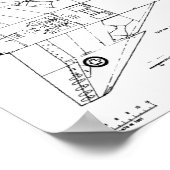 Avro Arrow Blueprints Poster (Ecke)