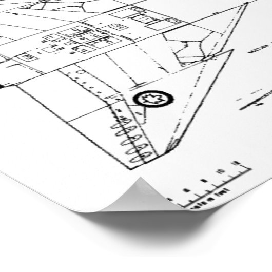 Avro Arrow Blueprints Poster (Ecke)