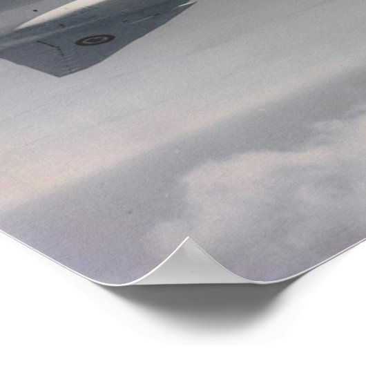 Avro Arrow- RL202 im Flug "links Pech" Poster (Ecke)