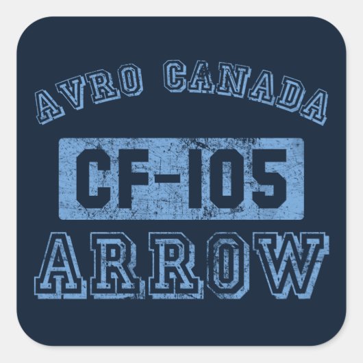 Avro Canada Arrow - BLUE Quadratischer Aufkleber (Vorderseite)
