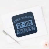 Avro Canada Arrow - BLUE Quadratischer Aufkleber (Umschlag)