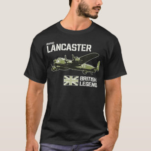 Avro Lancaster Bomber Aircraft RAF Flugzeug Britis T-Shirt