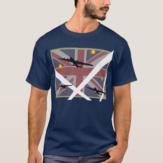 Avro Lancaster Union Jack T-Shirt (Vorderseite)