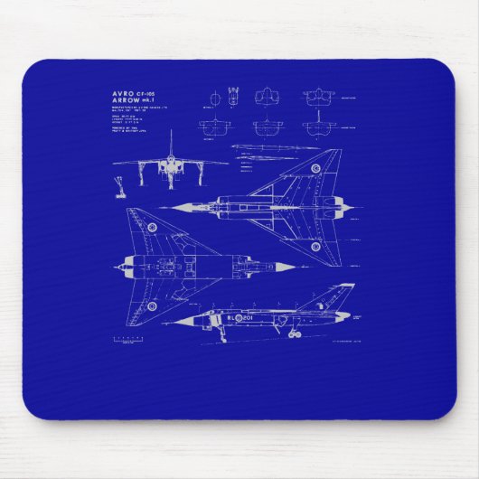 Avro Pfeil-Plan Mousepad (Vorne)