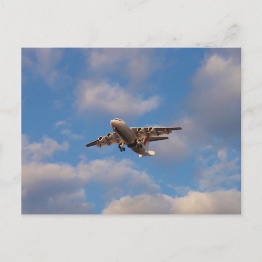Avro RJ85 Jet Landing Postkarte (Vorderseite)