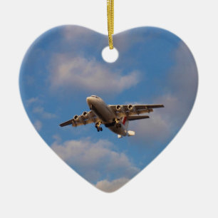 Avro RJ85 Jet Landung Keramik Ornament