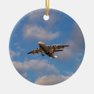 Avro RJ85 Jet Landung Keramik Ornament