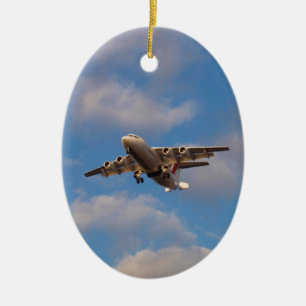 Avro RJ85 Jet Landung Keramikornament