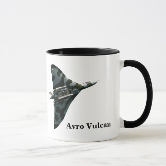 Avro Vulcan Bomber mit Ihrem Monogramm Tasse (Rechts)