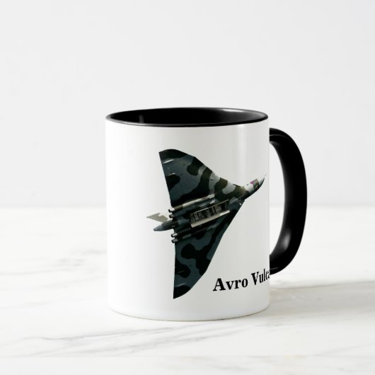 Avro Vulcan Bomber mit Ihrem Monogramm Tasse (VorderseiteRechts)
