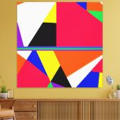 Avryl Fleurs farbenfrohe Abstrakte Geometrie Leinwanddruck (Insitu (Wohnzimmer))