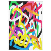 Avryl Fleurs farbenfrohe Graffiti Doodle Klemmbrett (Rückseite)