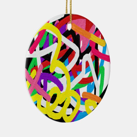 Avryl Fleurs farbenfrohe Graffiti Doodle Ornament (Rechts)