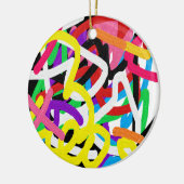 Avryl Fleurs farbenfrohe Graffiti Doodle Ornament (Links)