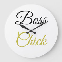 Avryl Fleurs Gold Black Hübsch Schriftart Clock