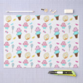 Avryl Fleurs Niedlicher Eis-Creme-Cupcake-Donut Seidenpapier (Handwerk)