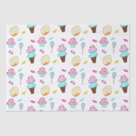 Avryl Fleurs Niedlicher Eis-Creme-Cupcake-Donut Seidenpapier