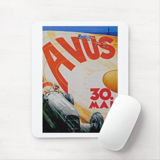 Avus Automobile Racing Poster Mousepad (Mit Mouse)
