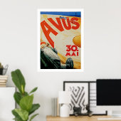 Avus Vintage Auto Race Advertisement Poster (Heimbüro)