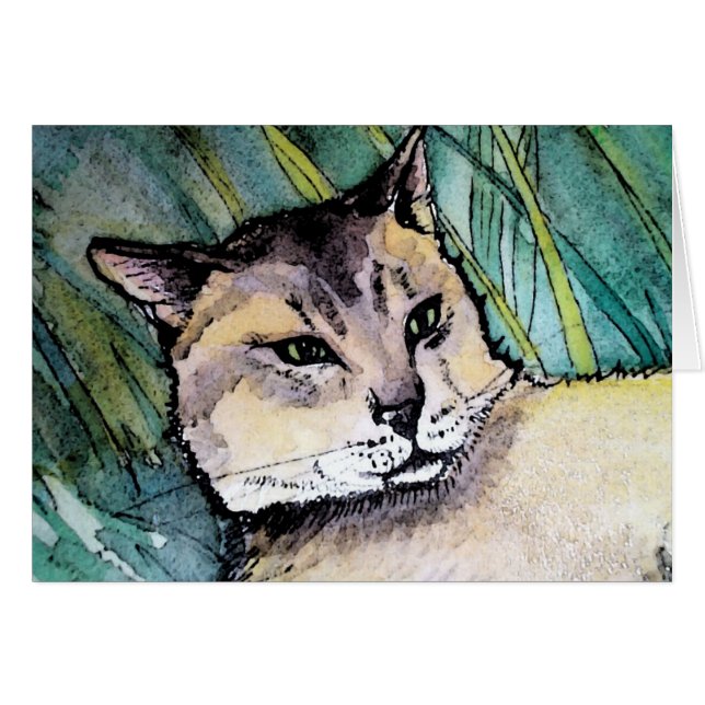 Avyssinian Cat Card von Molly Harrison (Vorderseite (Horizontal))