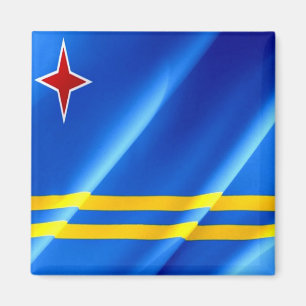 AW - Aruba - Flag Wave Magnet