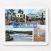 AW Aruba - Oranjestad - Leuchtturm - Mousepad (Vorne)