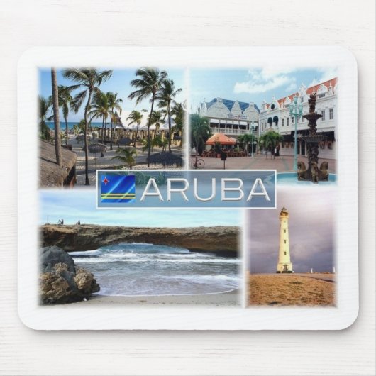AW Aruba - Oranjestad - Leuchtturm - Mousepad (Vorne)