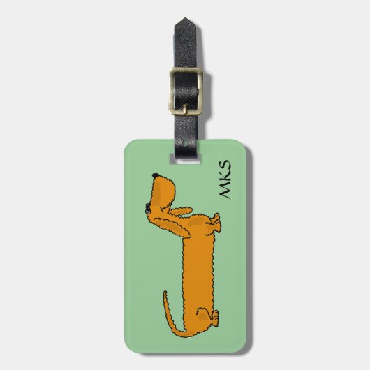 AW, lustiger Dackel-Gepäck-Umbau Gepäckanhänger (Vorderseite vertikal)