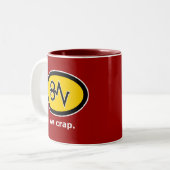"Aw-Mist, Papierstau! " Zweifarbige Tasse (Vorderseite Links)
