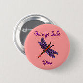 AW, Ramschverkauf-Diva-Libellen-Knopf Button (Vorne & Hinten)