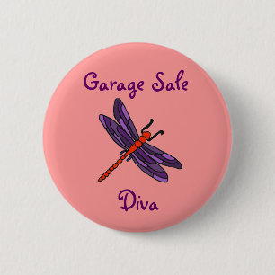 AW, Ramschverkauf-Diva-Libellen-Knopf Button