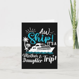 Aw Schiff seine Mutter und Tochter Reise Cruise Fa Karte