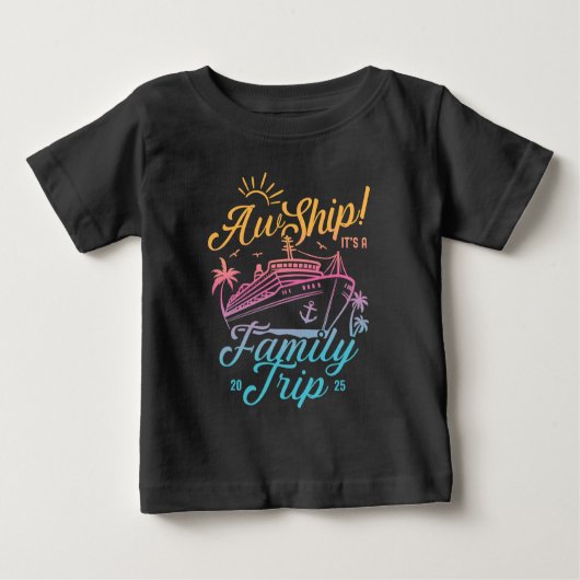 Aw Ship Custom Family Cruise Group Matching Baby T-shirt (Vorderseite)