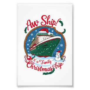 Aw Ship Es ist eine Weihnachtsreise für die Famili Fotodruck