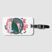 Aw Ship Es ist eine Weihnachtsreise für die Famili Gepäckanhänger (Vorderseite (Horizontal))