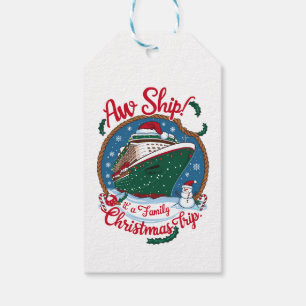 Aw Ship Es ist eine Weihnachtsreise für die Famili Geschenkanhänger