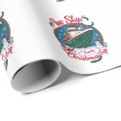 Aw Ship Es ist eine Weihnachtsreise für die Famili Geschenkpapier (Rolleneckpunkt)