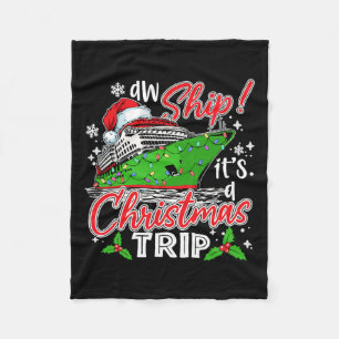 Aw Ship Es ist eine Weihnachtsreise Niedliche Kreu Fleecedecke