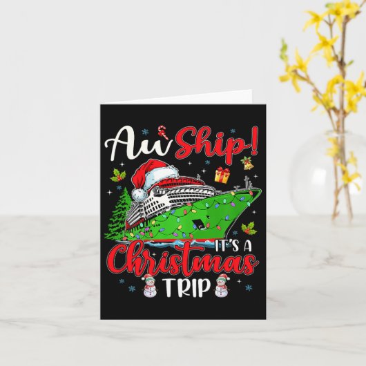 Aw Ship Es ist eine Weihnachtsreise Niedliche Kreu Karte (Gelbe Blume)
